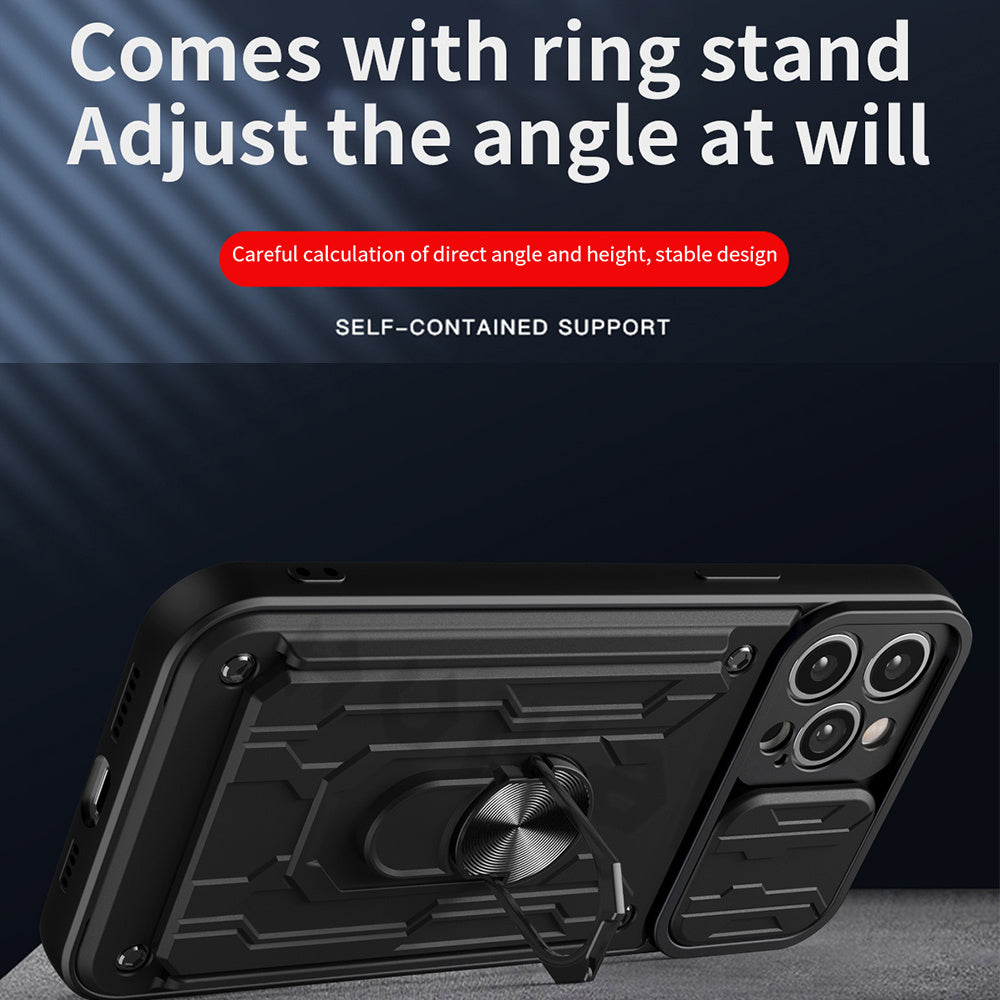 Armor iPhone Case With Card Holder and Ring Stand - Expressify