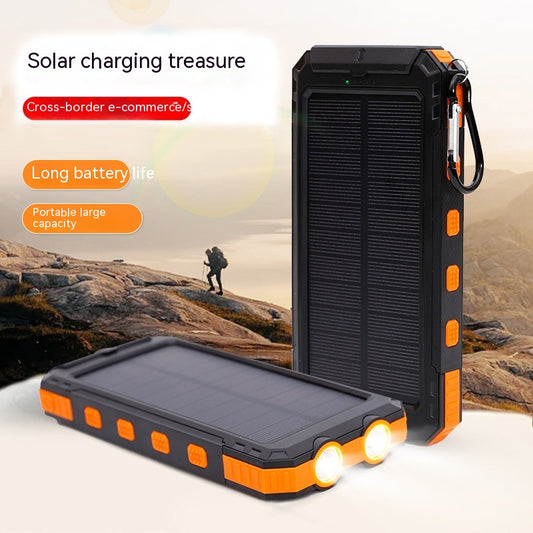 Waterproof Solar Charging Power Bank With Compass and LED Light - Expressify