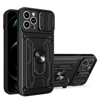 Armor iPhone Case With Card Holder and Ring Stand - Expressify