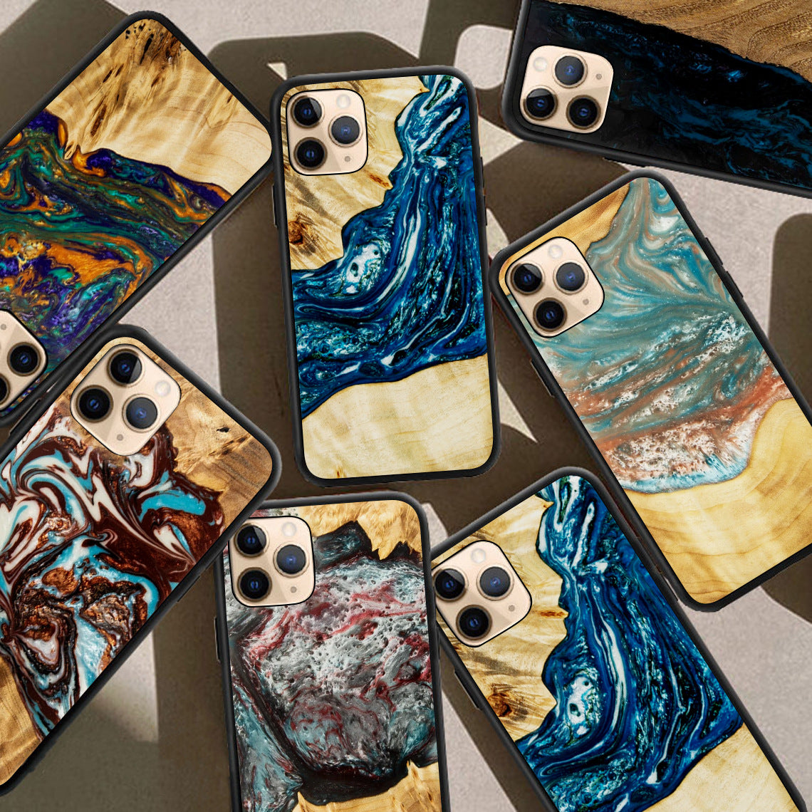 Wood Grain Marble Case For iPhone - Expressify