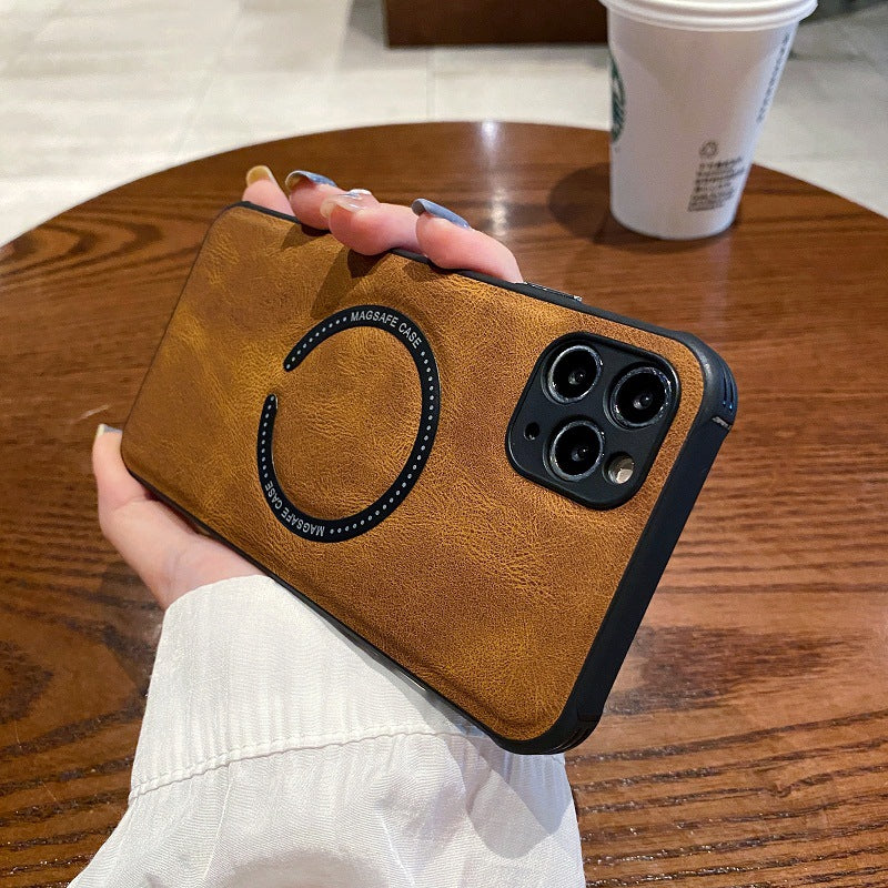 Leather Business Style Magnetic Charging Case For iPhone - Expressify