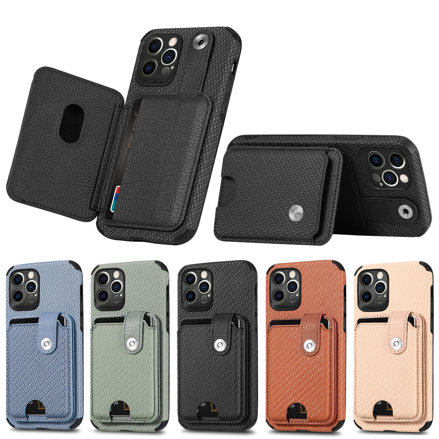 Shockproof Bracket Card Pack Case For iPhone - Expressify